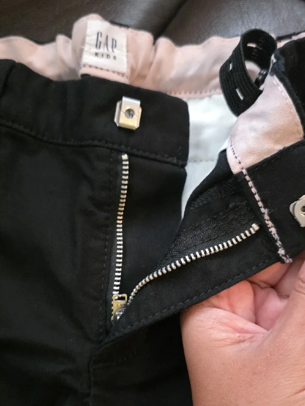 GAP Kids Black Shorts with Pink Waistband